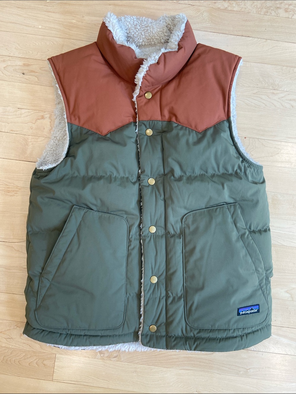 EUC Patagonia Men's Reversible Bivy Down Vest Men’s Small